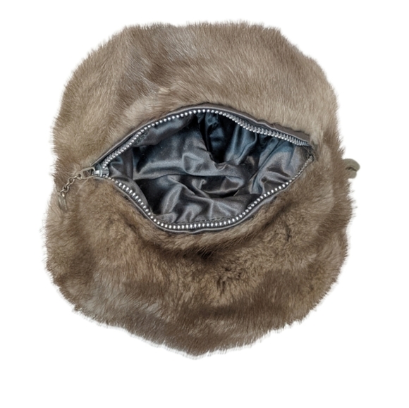 GIRLS vintage tan mink fur muff - Picture 2 of 6